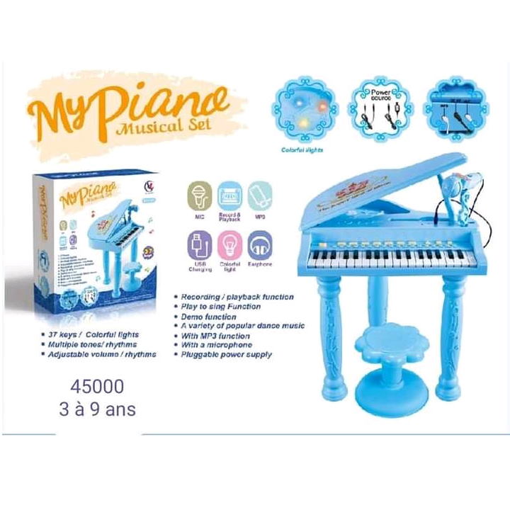Piano + micro jouet pour enfant 3 à 9 ans